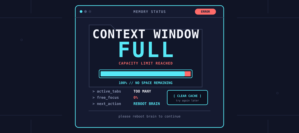 Context Window Full Mug – Funny AI Tech Graphic Mug