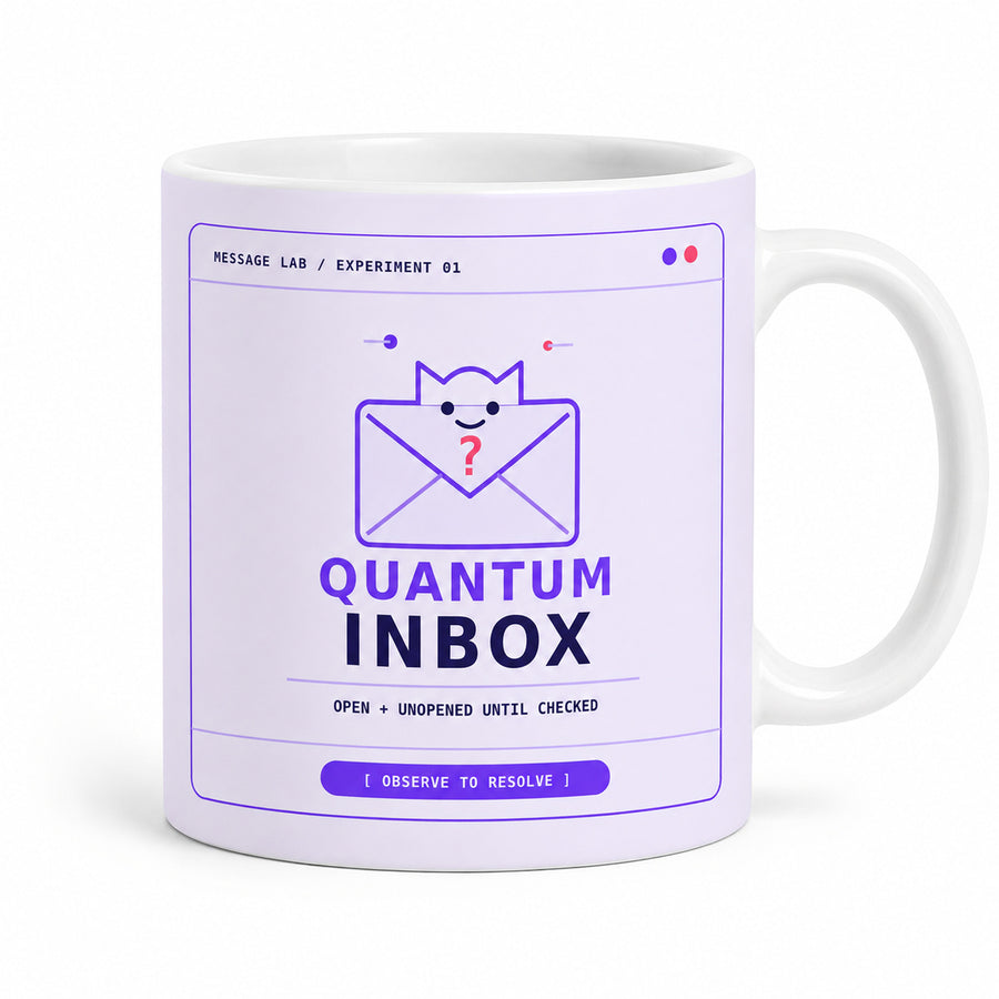 Quantum Inbox Mug – Funny Science Office Graphic Mug