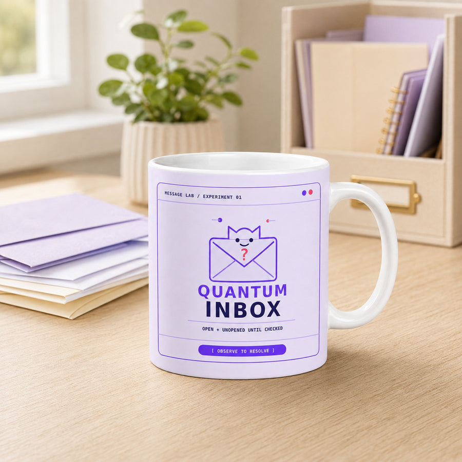 Quantum Inbox Mug – Funny Science Office Graphic Mug