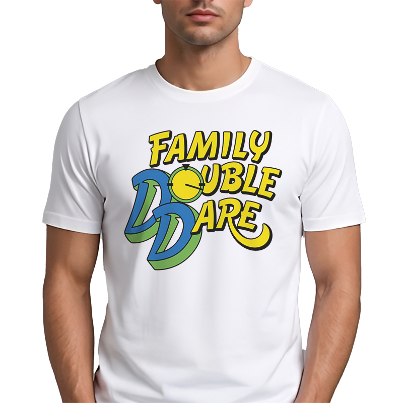 Family Double Dare Graphic Tee – Retro 90s TV Front Print