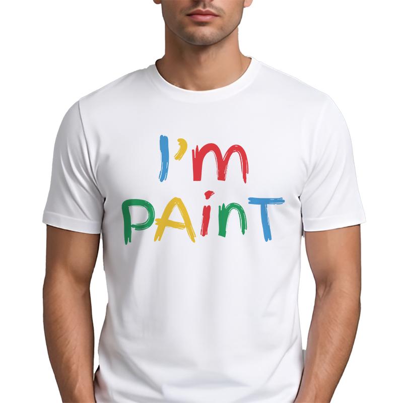 I'm PAinT T-Shirt – Funny Wordplay Front Print Graphic Tee
