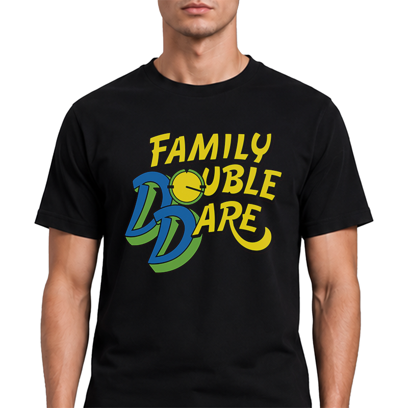 Family Double Dare Graphic Tee – Retro 90s TV Front Print