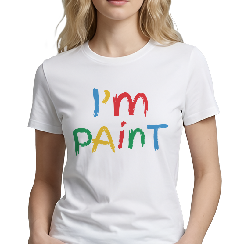 I'm PAinT T-Shirt – Funny Wordplay Front Print Graphic Tee