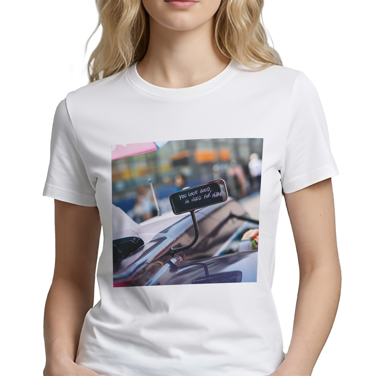You Look Good No Need For Mirror T-Shirt – Funny Car Culture Graphic Tee