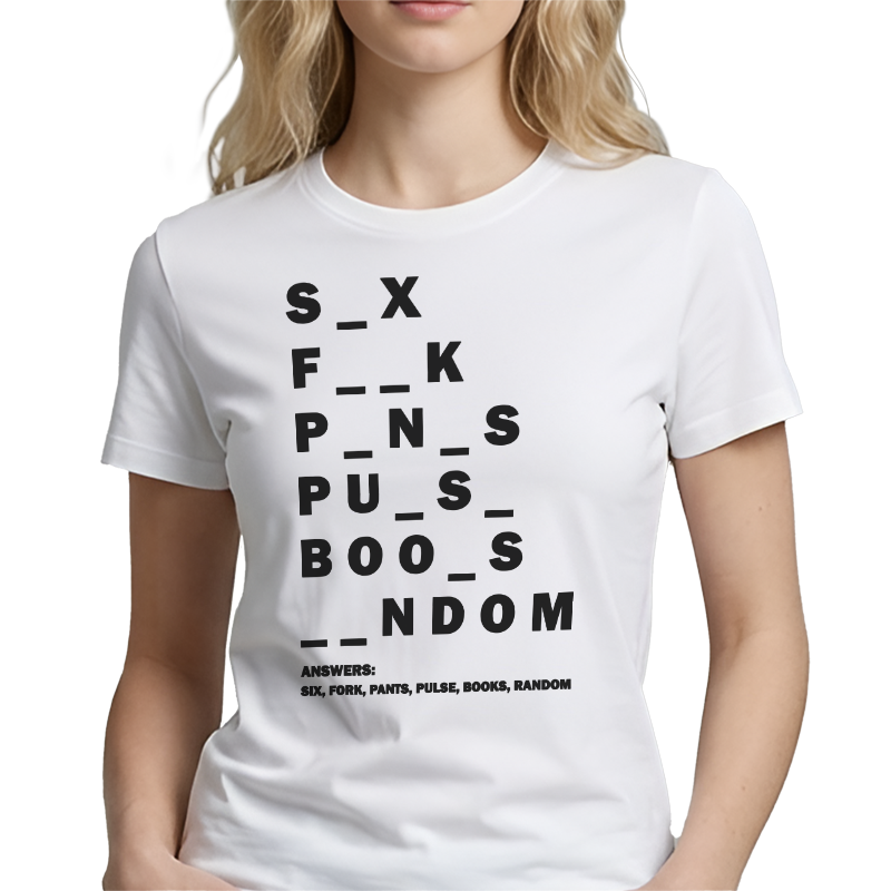 Fill In The Blank T-Shirt – Funny Word Puzzle Graphic Tee