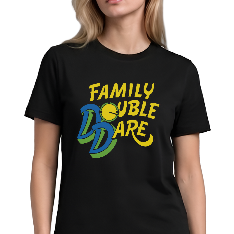 Family Double Dare Graphic Tee – Retro 90s TV Front Print