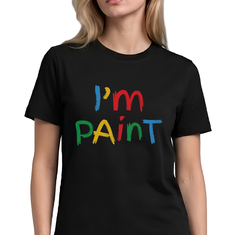 I'm PAinT T-Shirt – Funny Wordplay Front Print Graphic Tee