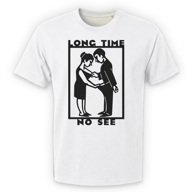 Long Time No See Graphic Tee – Funny Phone Addiction Front Print