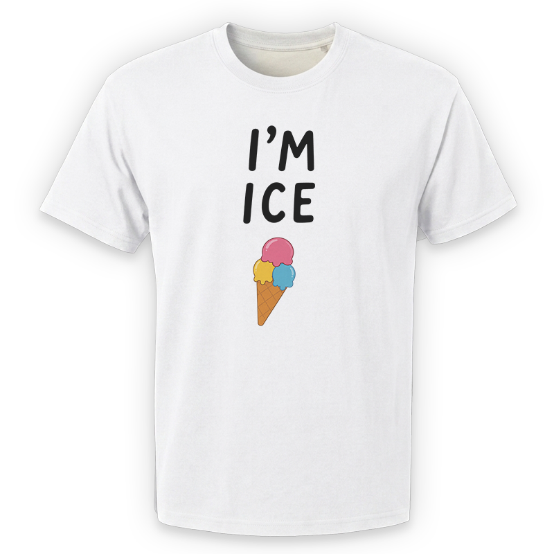 I’m ICE T-Shirt – Funny Wordplay Ice Cream Front Print Graphic Tee