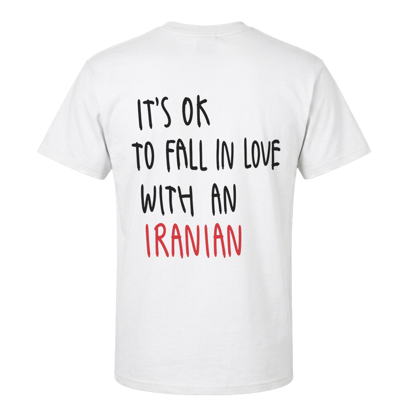 It's Ok To Fall In Love With An Iranian Back Print Graphic Tee