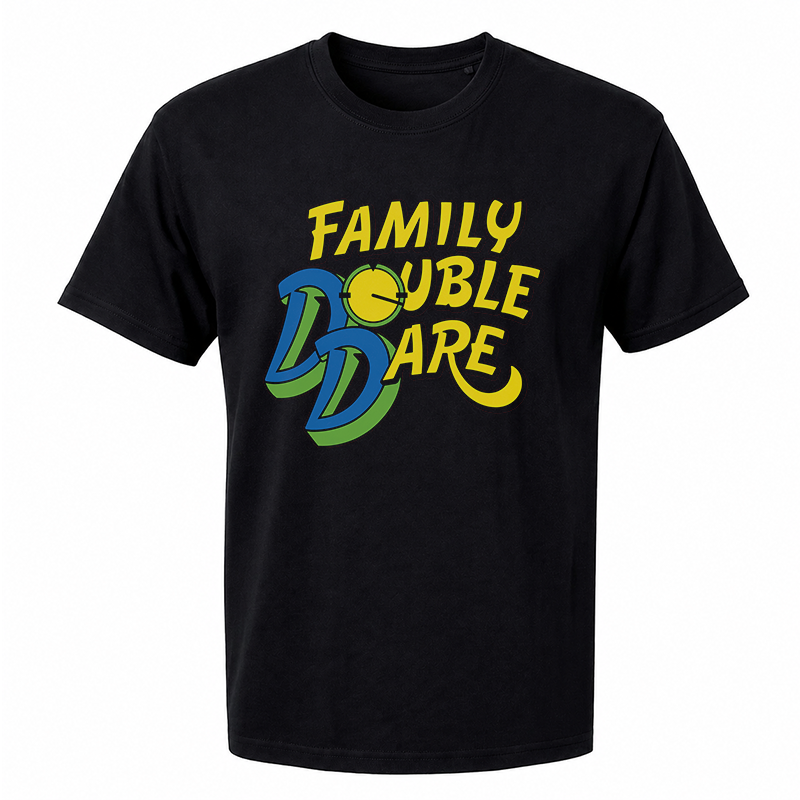 Family Double Dare Graphic Tee – Retro 90s TV Front Print