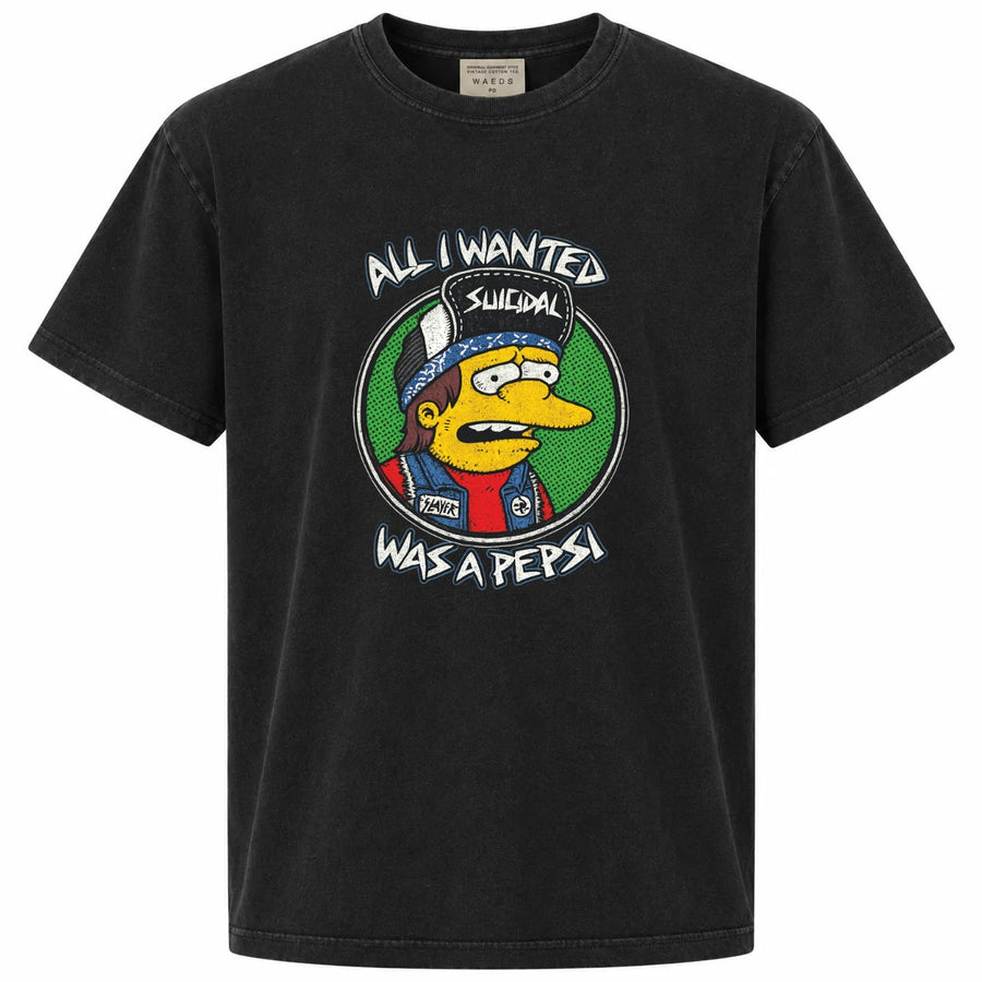 All I Wanted Was a Pepsi Funny Cartoon Punk Graphic Tee