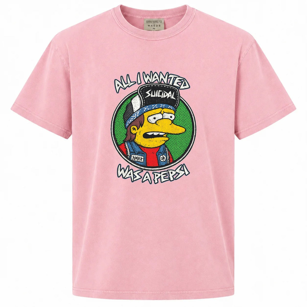 All I Wanted Was a Pepsi Funny Cartoon Punk Graphic Tee