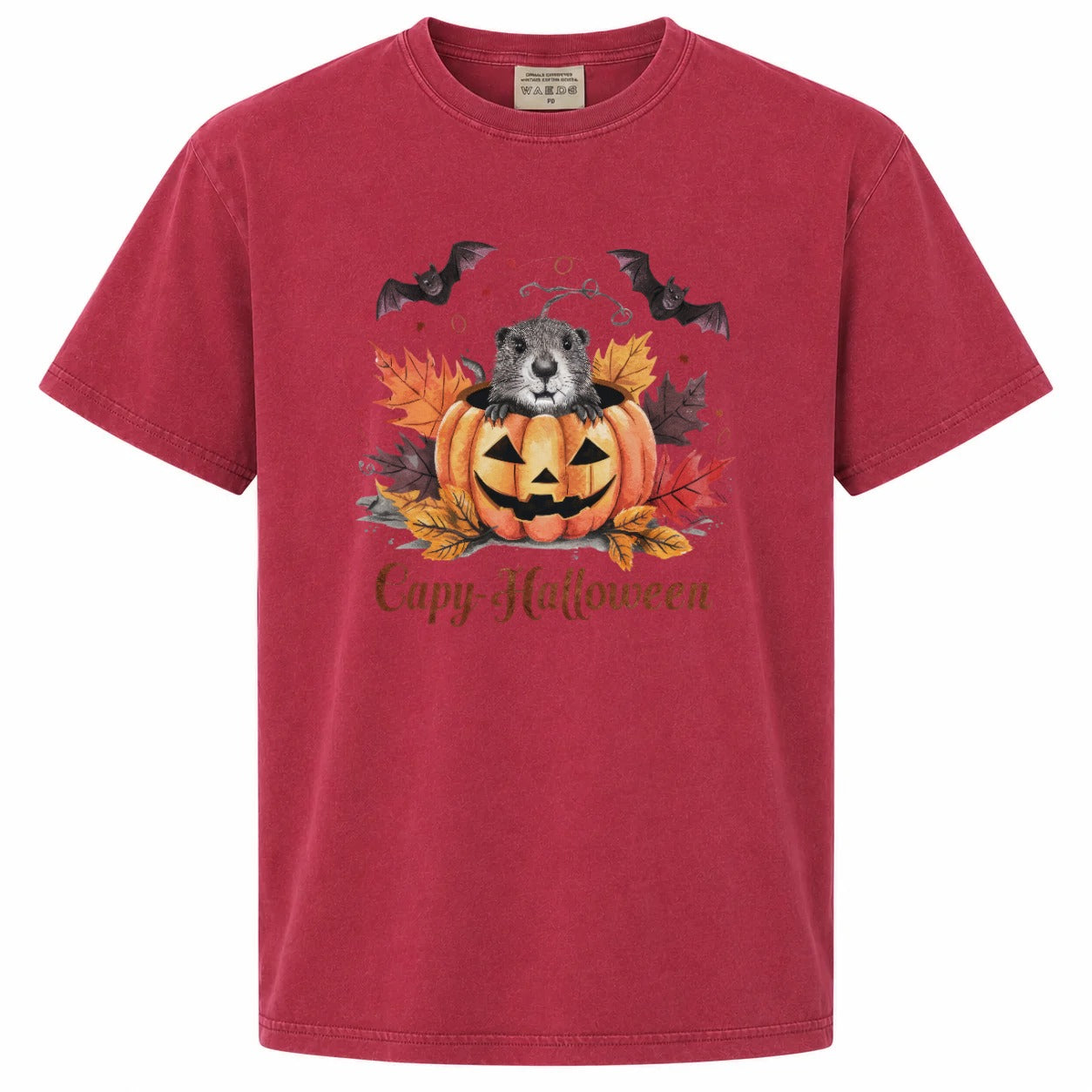 Capy-Halloween Cute Capybara Pumpkin Graphic T-Shirt