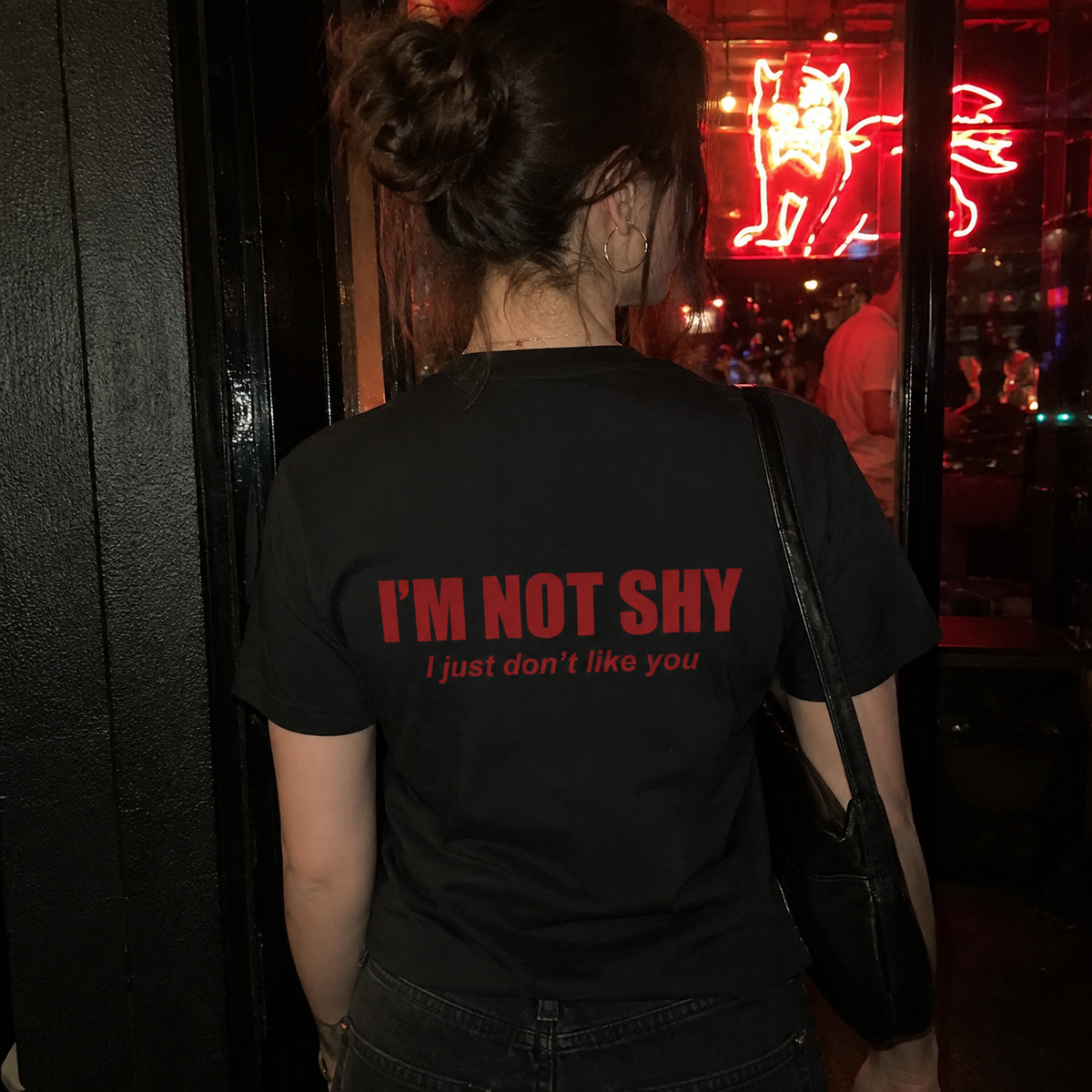 I'm Not Shy I Just Don't Like You Back Print Graphic Tee