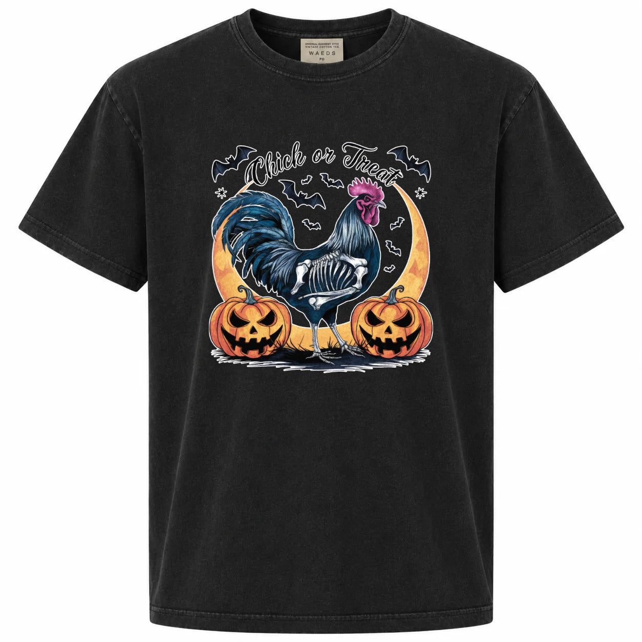 Chick or Treat Rooster Halloween Graphic T-Shirt