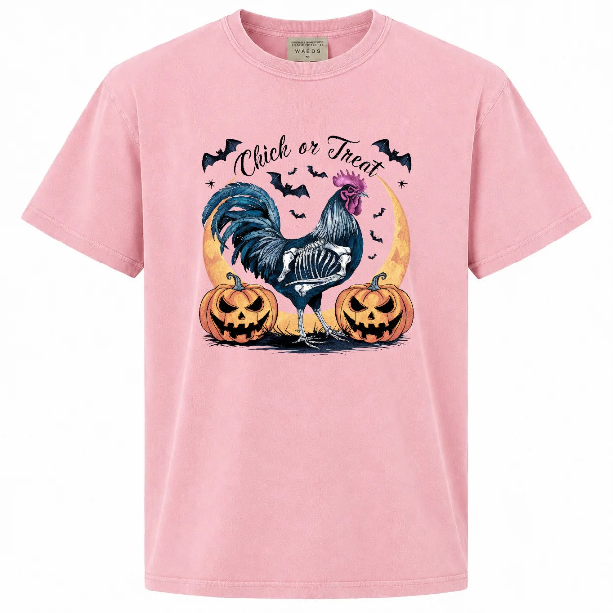 Chick or Treat Rooster Halloween Graphic T-Shirt