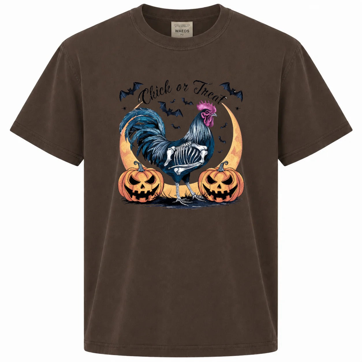 Chick or Treat Rooster Halloween Graphic T-Shirt