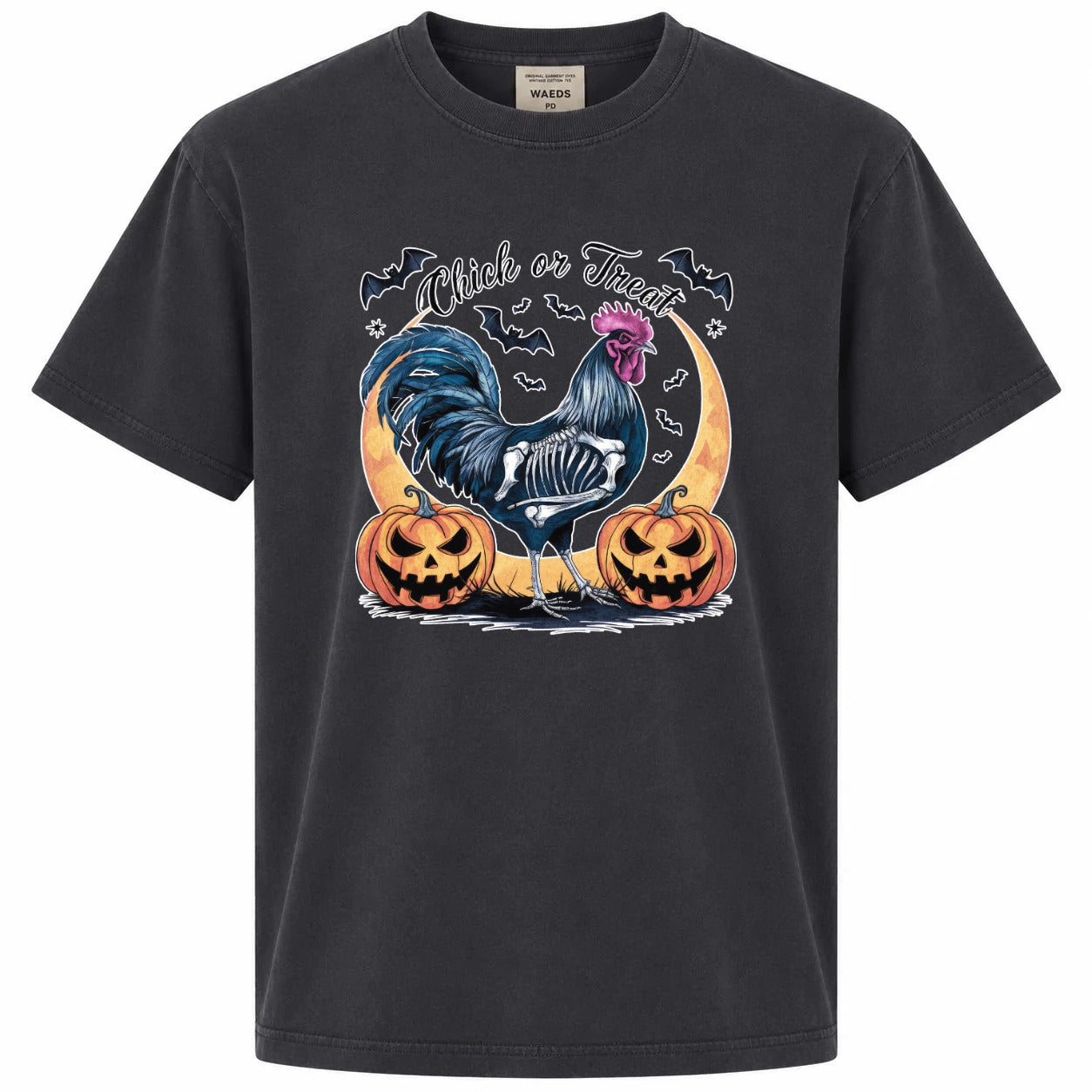 Chick or Treat Rooster Halloween Graphic T-Shirt