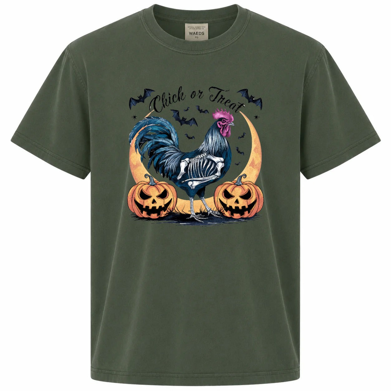 Chick or Treat Rooster Halloween Graphic T-Shirt