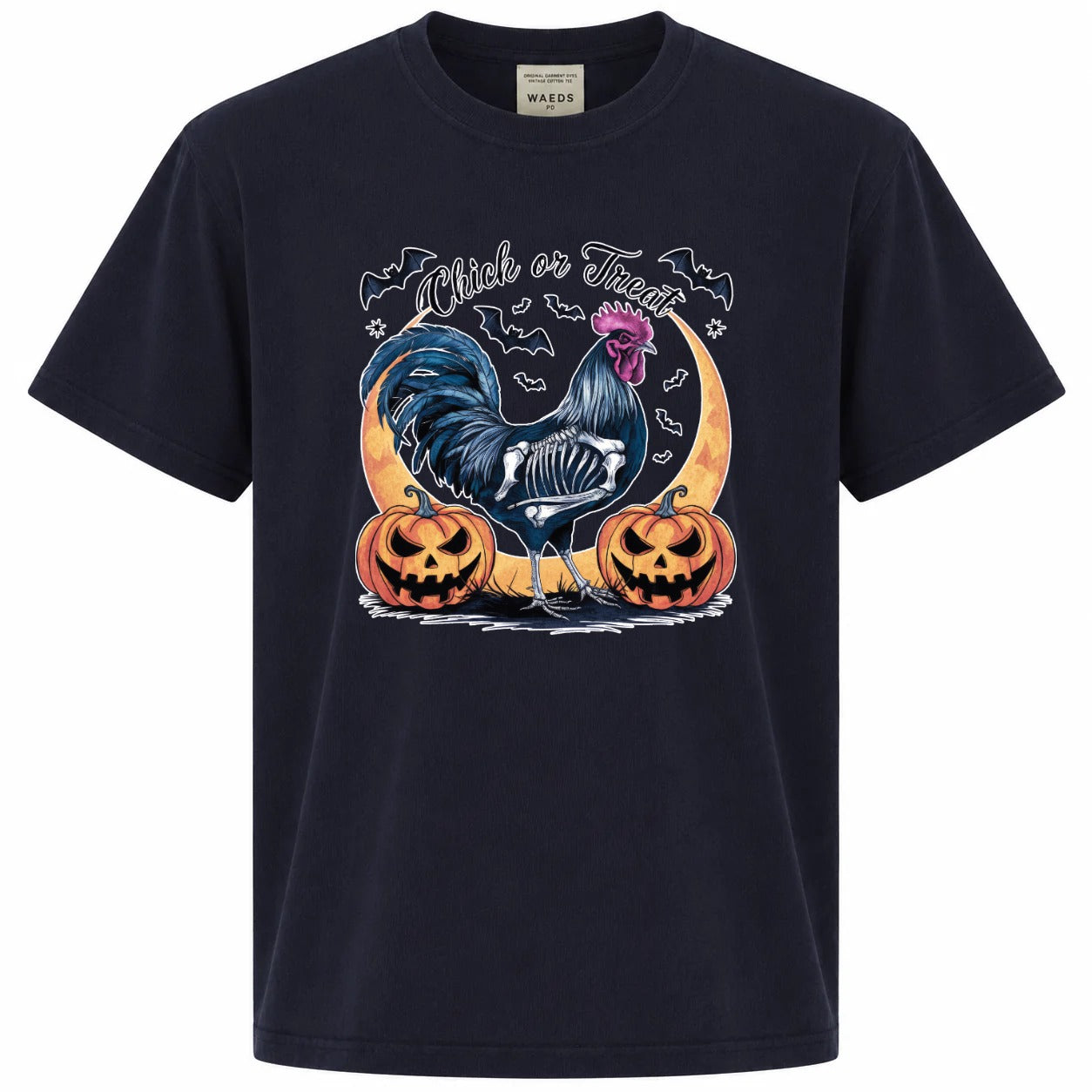 Chick or Treat Rooster Halloween Graphic T-Shirt