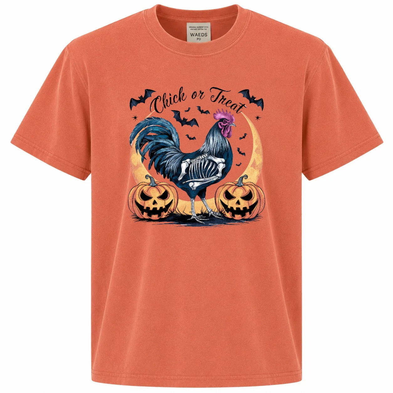 Chick or Treat Rooster Halloween Graphic T-Shirt
