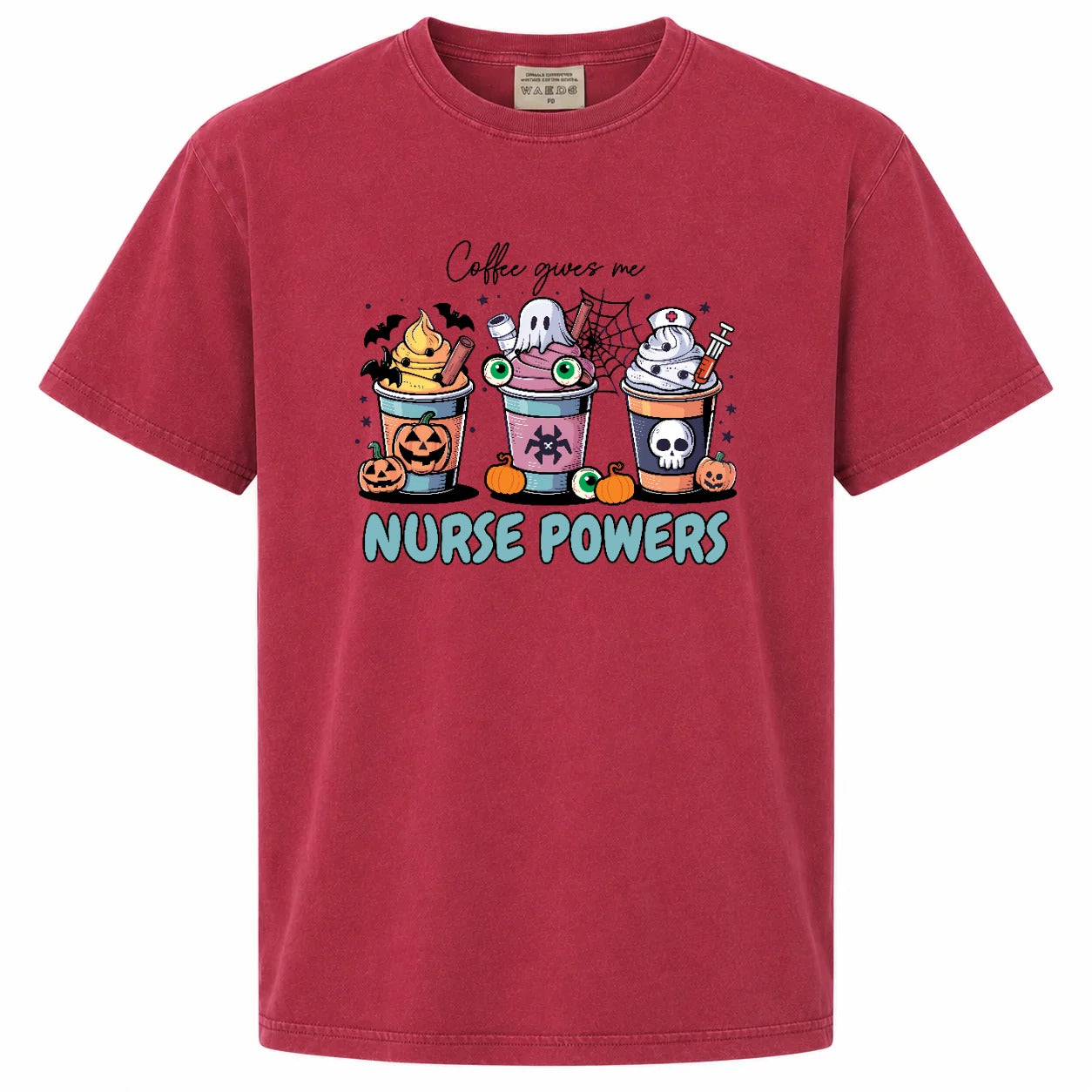 Coffee Gives Me Nurse Powers Halloween Graphic Tee