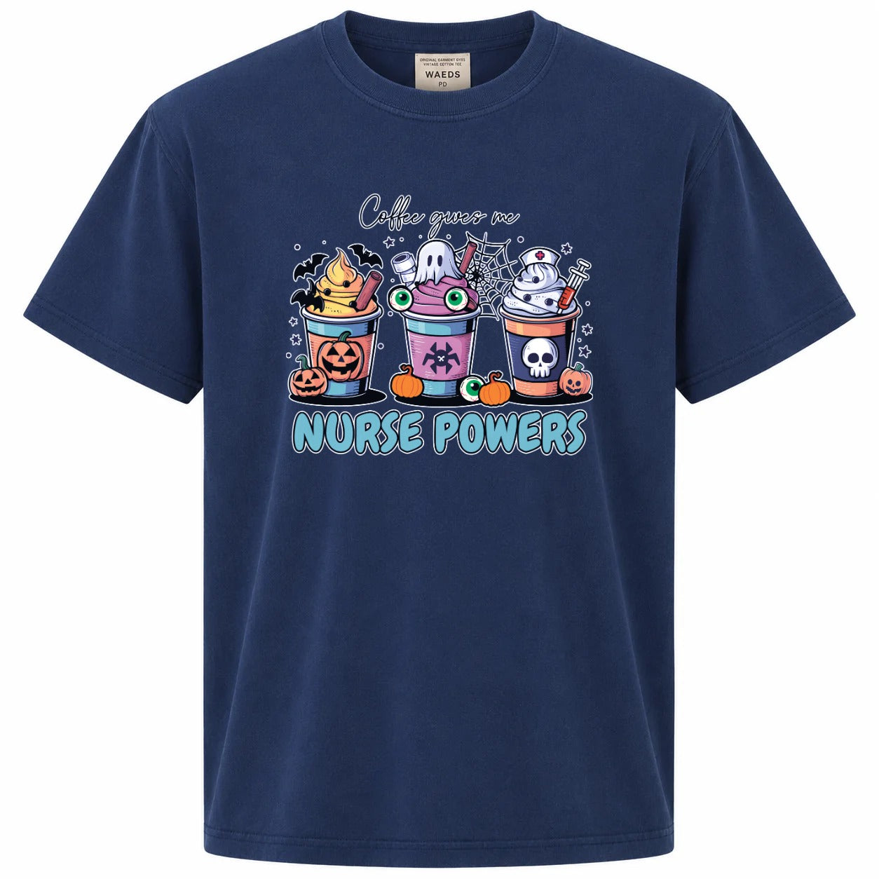 Coffee Gives Me Nurse Powers Halloween Graphic Tee