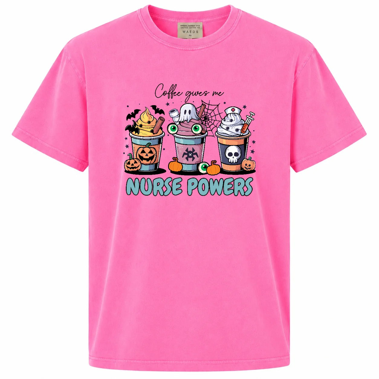 Coffee Gives Me Nurse Powers Halloween Graphic Tee