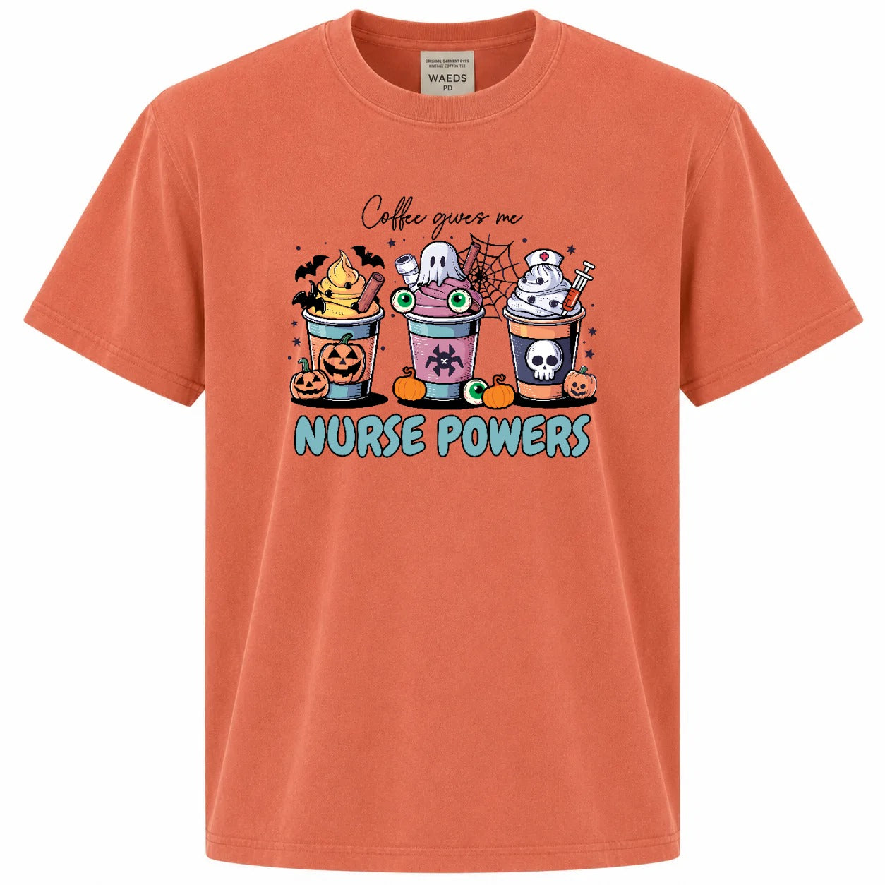 Coffee Gives Me Nurse Powers Halloween Graphic Tee