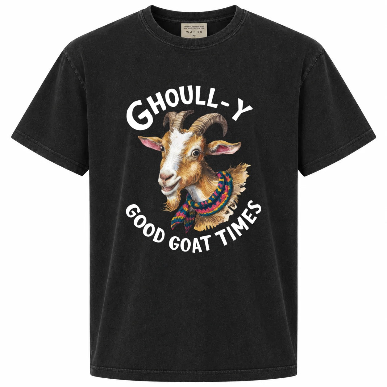 Ghoull-y Good Goat Times Funny Halloween Graphic Tee