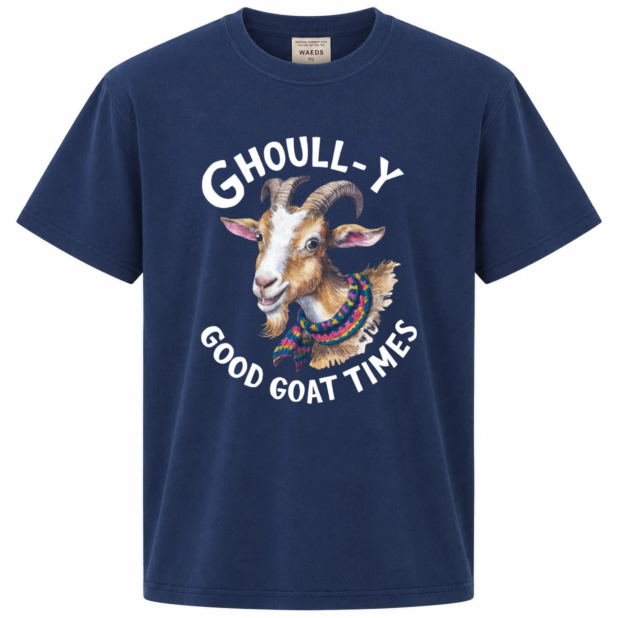Ghoull-y Good Goat Times Funny Halloween Graphic Tee
