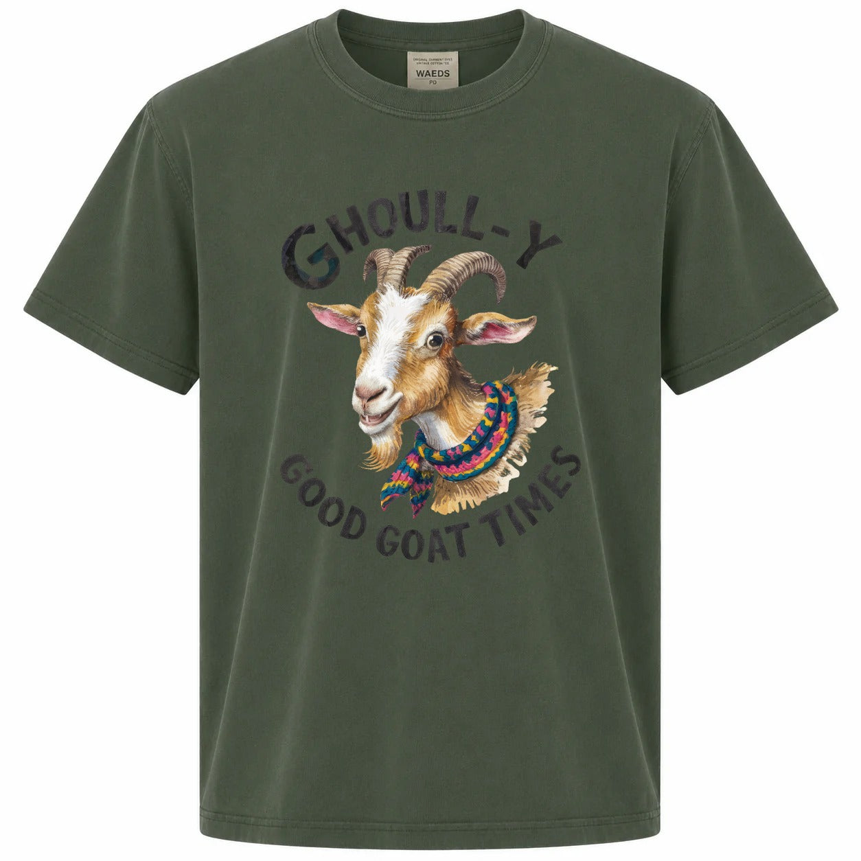 Ghoull-y Good Goat Times Funny Halloween Graphic Tee