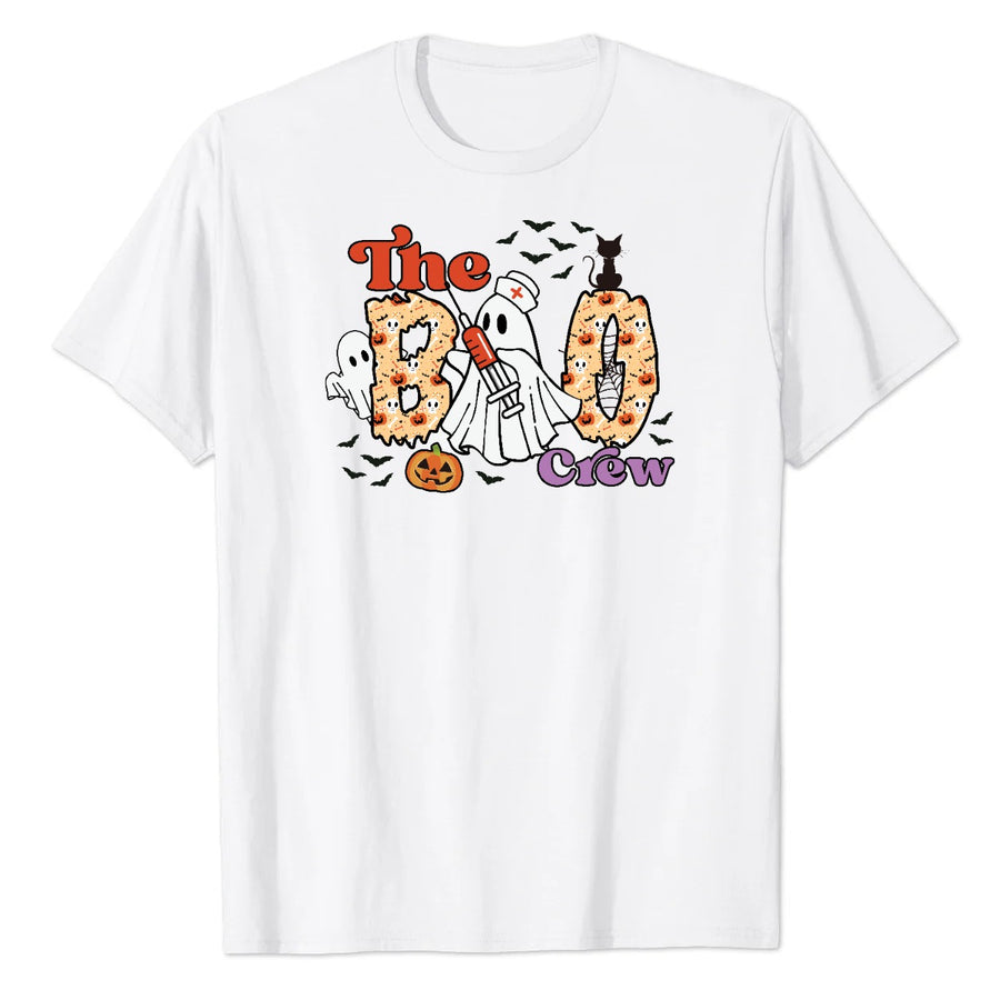 The Boo Crew Nurse Ghost Graphic Tee
