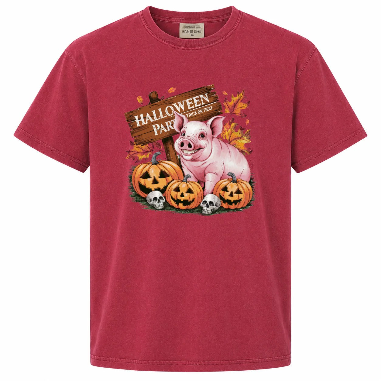 Halloween Party Trick or Treat Pig Pumpkin Graphic Tee