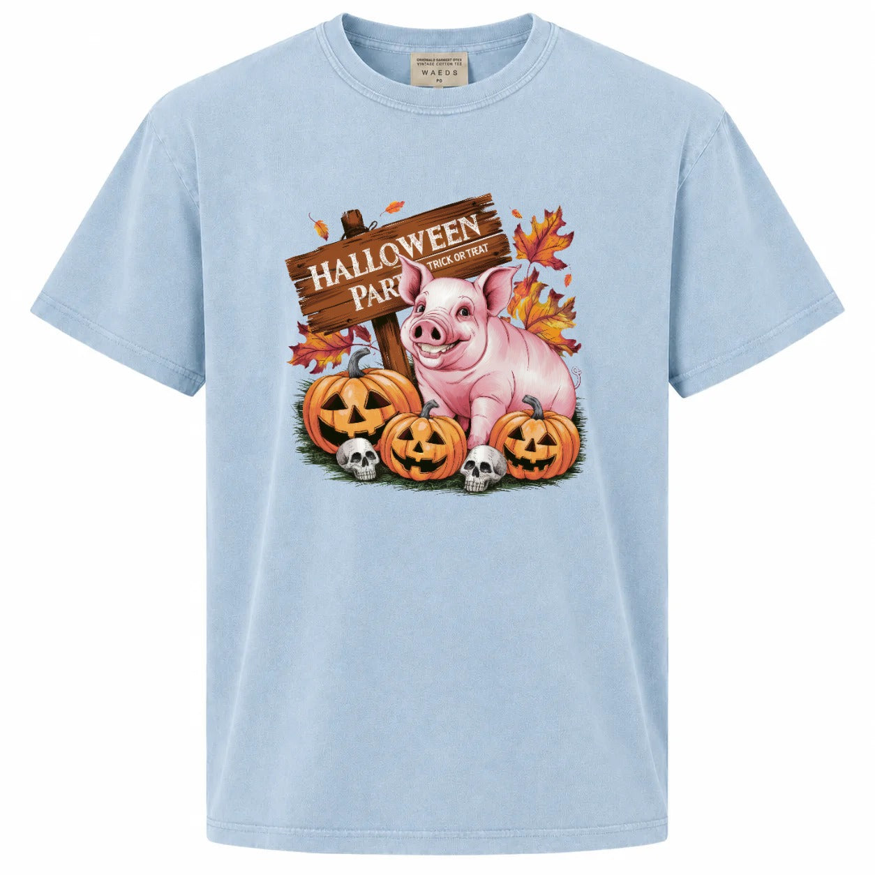 Halloween Party Trick or Treat Pig Pumpkin Graphic Tee