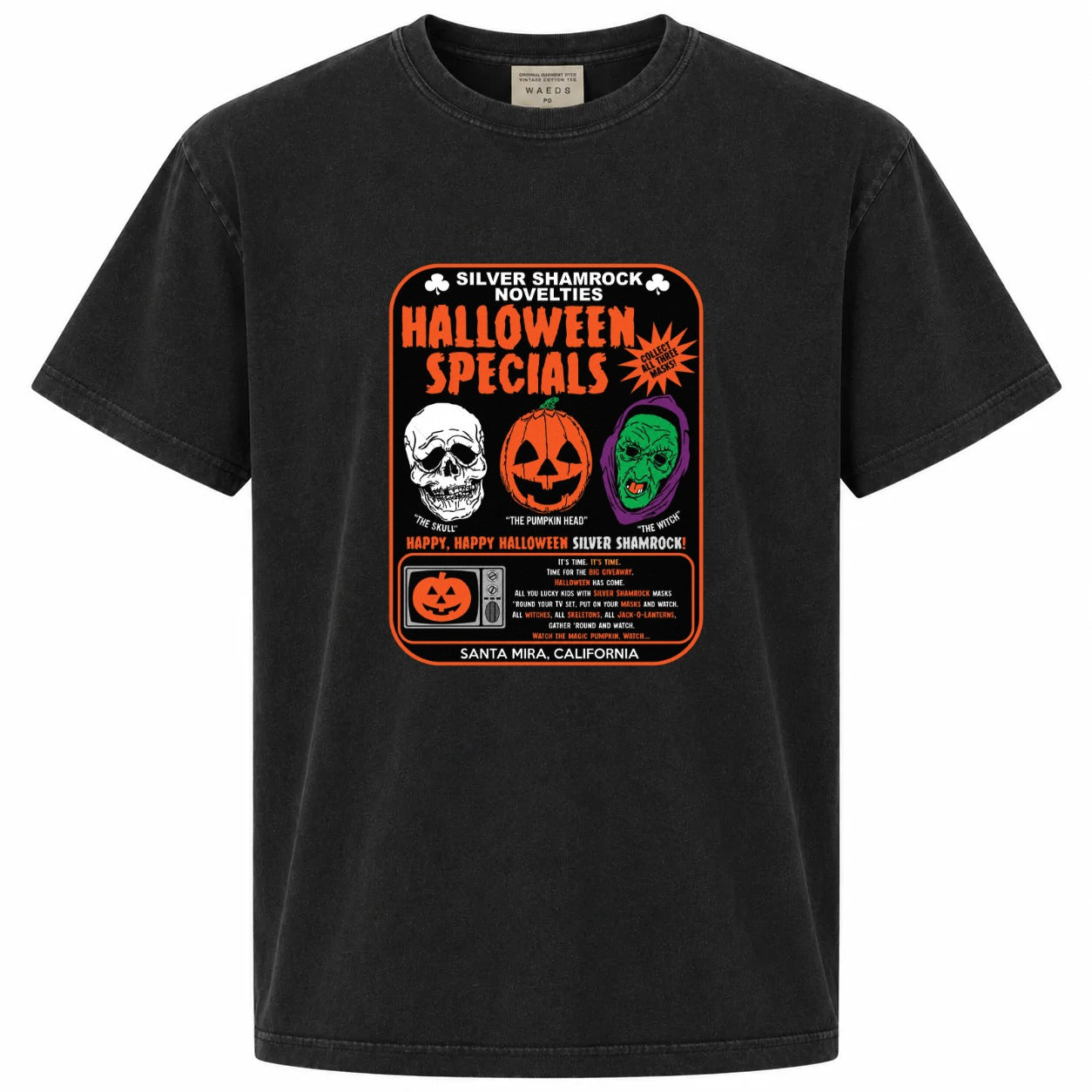 Silver Shamrock Halloween Specials Graphic Tee