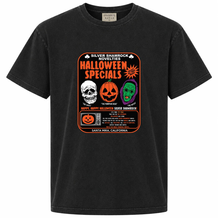 Silver Shamrock Halloween Specials Graphic Tee