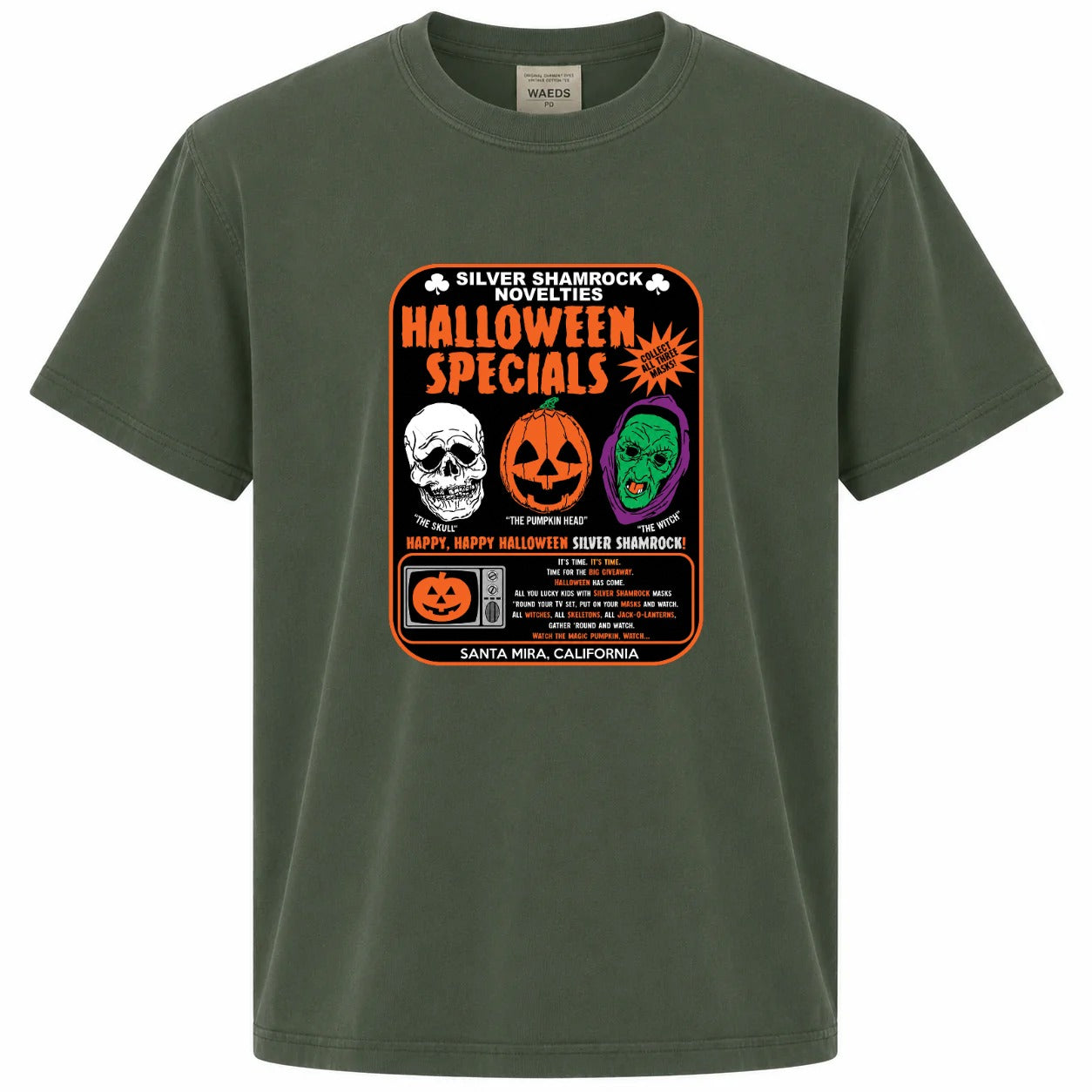 Silver Shamrock Halloween Specials Graphic Tee