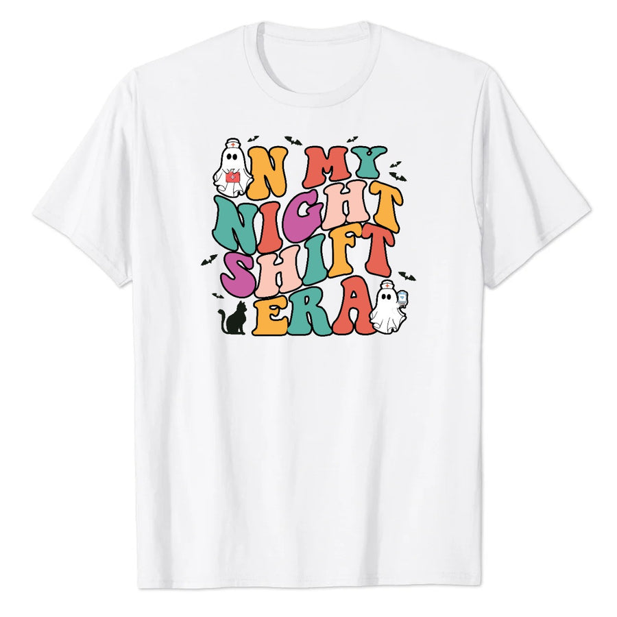 In My Night Shift Era Halloween Nurse Graphic Tee