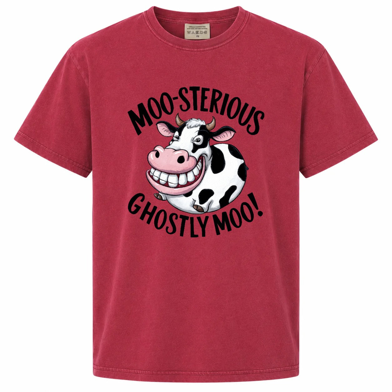 Moo-sterious Ghostly Moo Funny Cow Graphic Tee