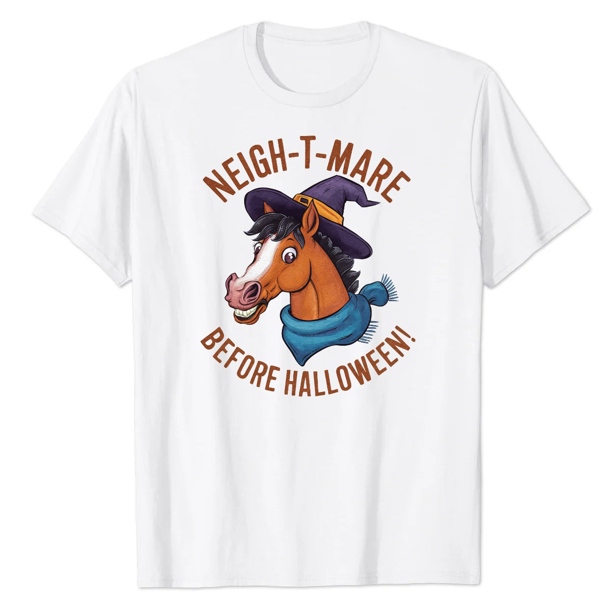 Neigh-t-mare Before Halloween Funny Horse Graphic Tee