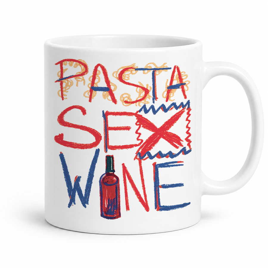 Pasta Sex Wine Graphic Mug