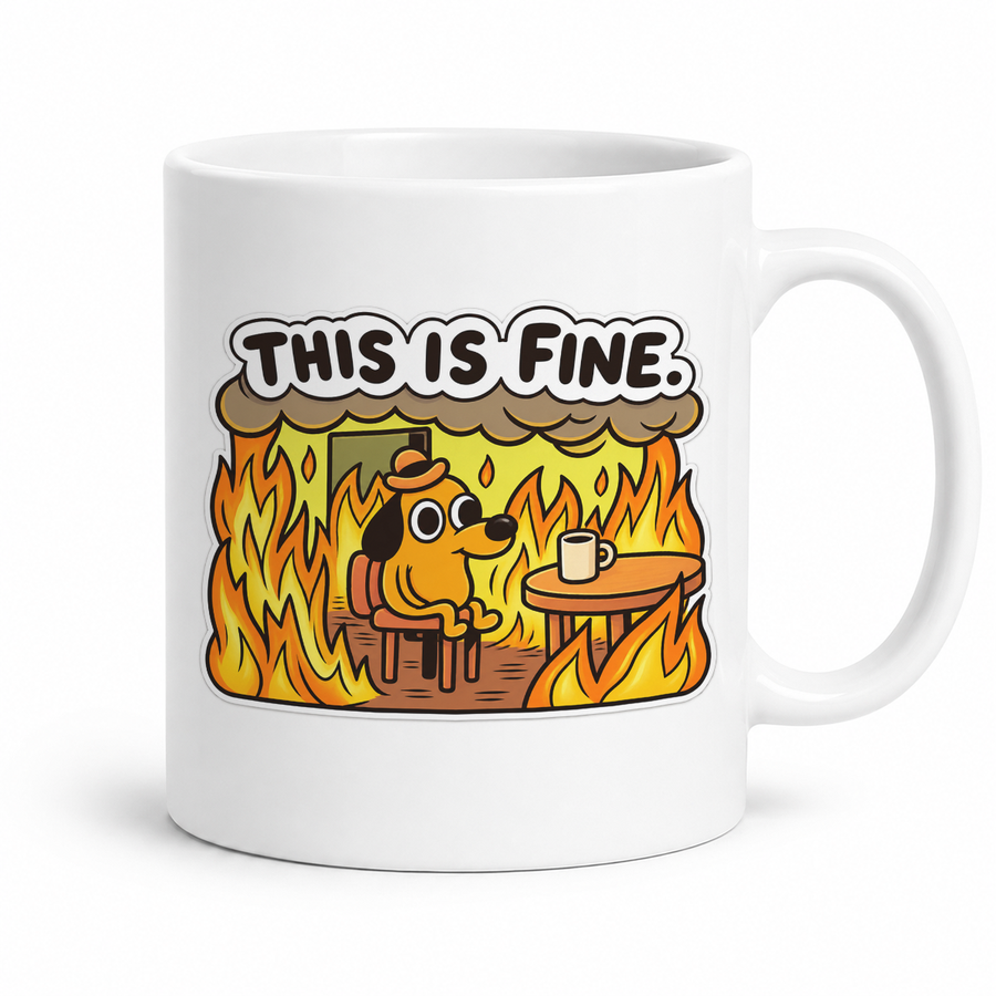 This Is Fine Graphic Mug