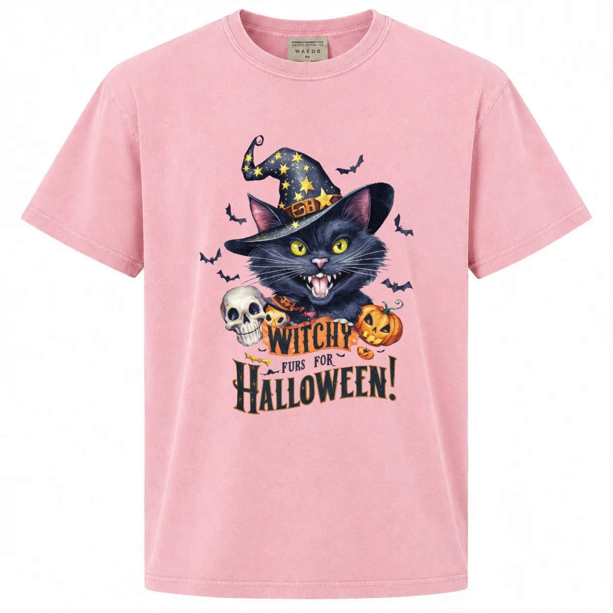 Witchy Furs for Halloween Black Cat Graphic Tee