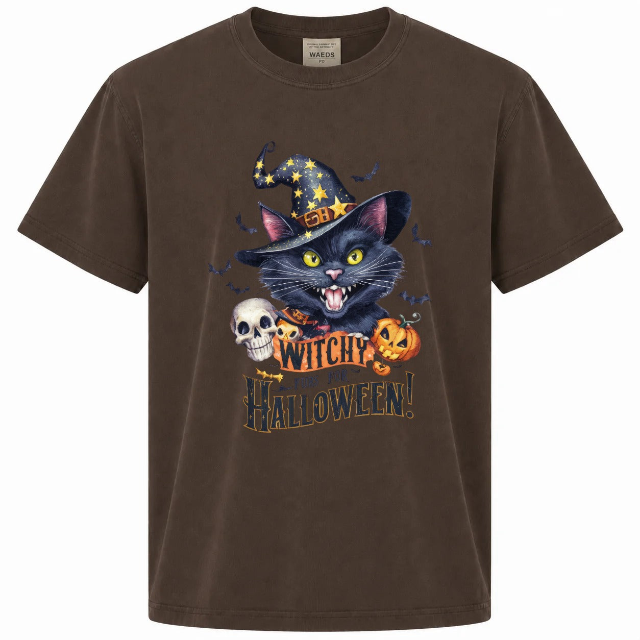 Witchy Furs for Halloween Black Cat Graphic Tee
