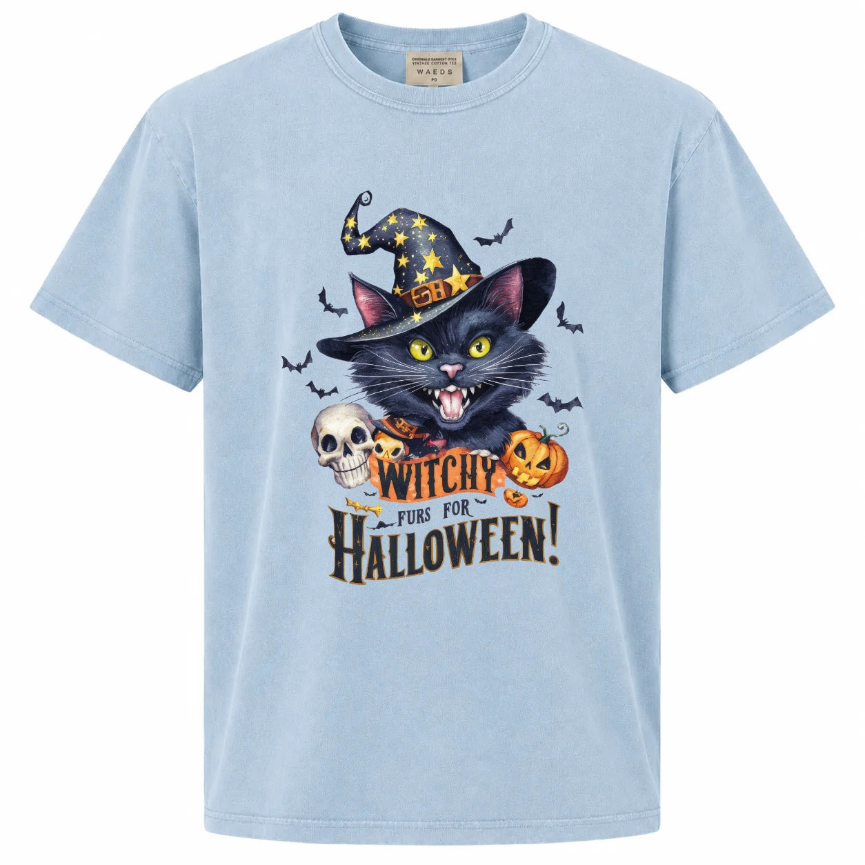 Witchy Furs for Halloween Black Cat Graphic Tee