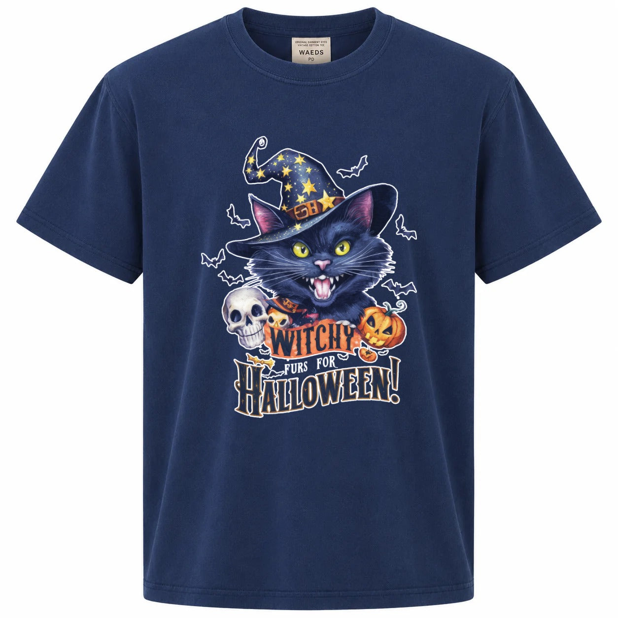 Witchy Furs for Halloween Black Cat Graphic Tee
