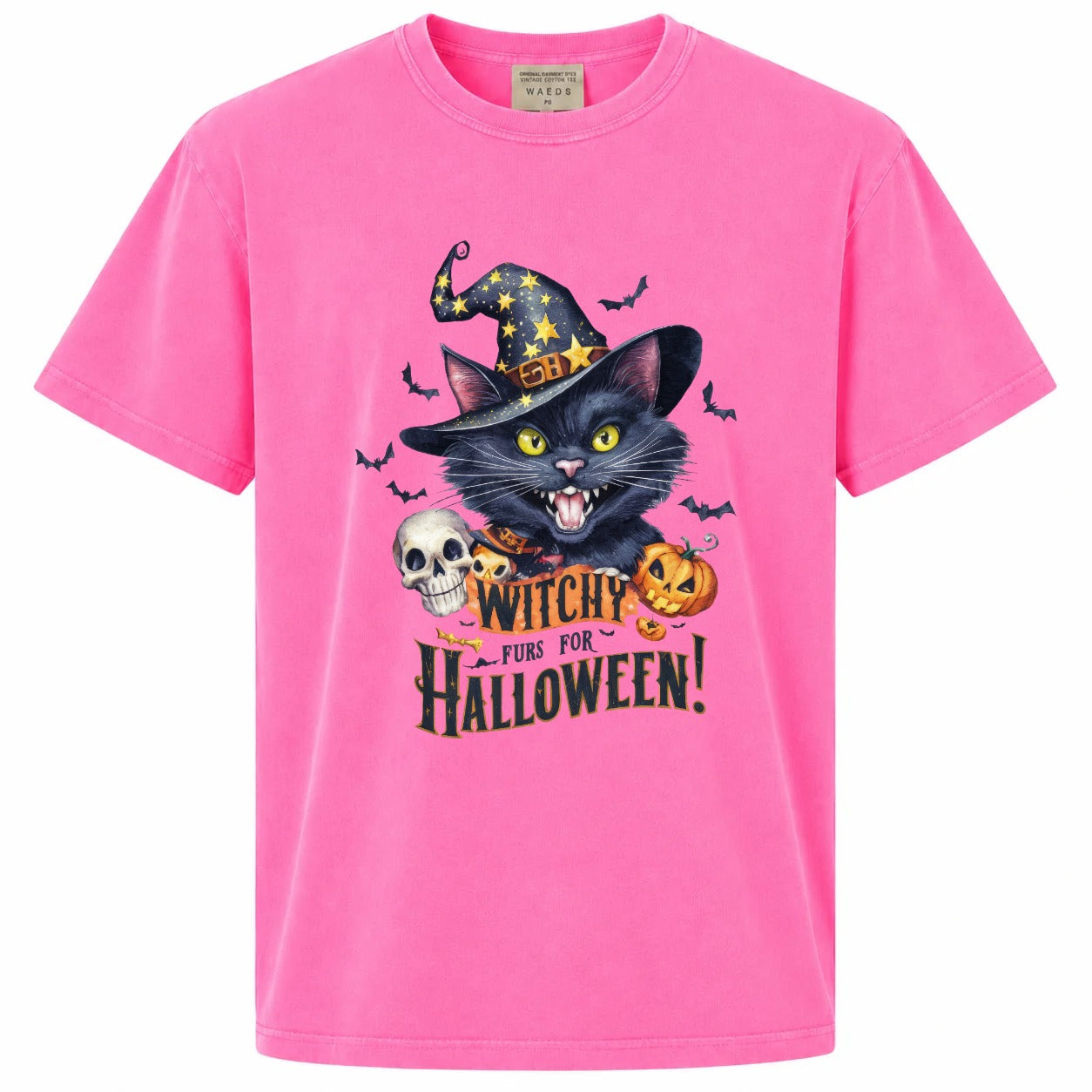 Witchy Furs for Halloween Black Cat Graphic Tee