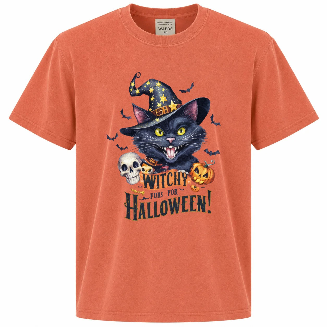 Witchy Furs for Halloween Black Cat Graphic Tee